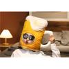 New Creative INS Plush Funny Cup Yellow Beer Plush Hat Toy Cartoon Full Hat Cap Cosplay Costume Party Photo Props Beer Hat