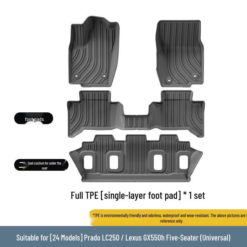 Eco-Friendly TPE Floor Mats & Trunk Mat for 2024 Lexus GX550H/Prado
