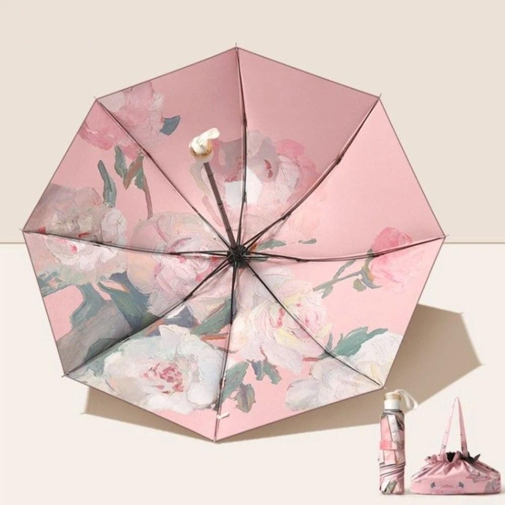 UV Protection Reverse Sun Umbrella Foldable Travel Rain Umbrella  Summer Outings Style A