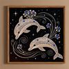 Dolphin Full 5D DIY Pearl Gem Art Diamond Painting Kits for Adults/Beginners Gift Idea Home Decor 15.7x15.7in