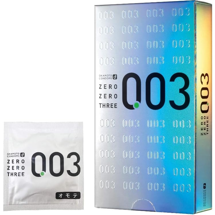 Set of Okamoto Zero Zero Three Rubber Condoms Original Condom Case Pepe Lotion Prologue 5ml 3 0.03 (12 Condoms) + +