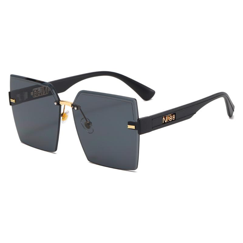 Women s Square Frameless Sun glasses Trendy Men s New Driving Luxury PC Sunglasses 2025 PC&PC