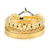 European and American retro crown woven bracelet, Roman letter stainless steel mesh open bracelet set three pieces men