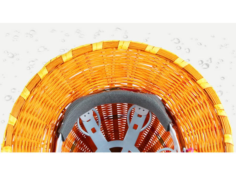 Bamboo Weaving Safety Helmet - Sunshade, Breathable, Anti-Smash, Industrial Protection