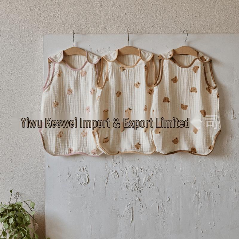 

Korean Animal Print Gauze Baby Sleeping Bag - Breathable Summer Vest