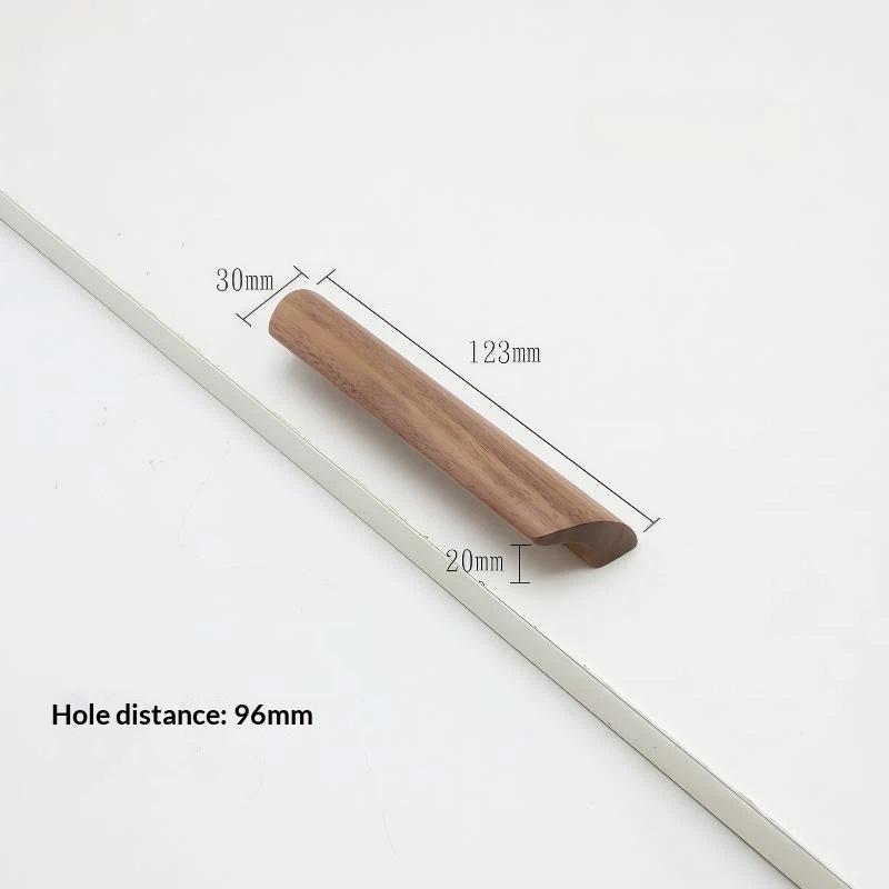 Minimalist Nordic Solid Wood Cabinet Handles Smooth Wooden Drawer Pulls for Wardrobe Closet Door Bedroom Furniture Upgrade
