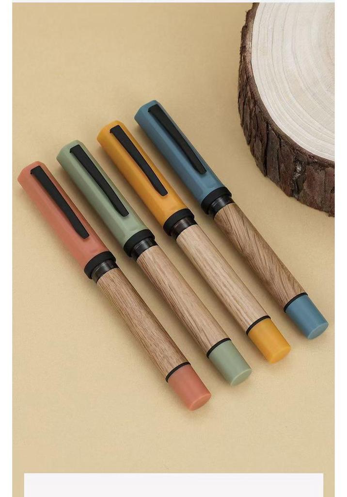 Oak Wooden Handle Fountain Pen - New Model for Third Grade Students: Calligraphy Practice and Correct Posture