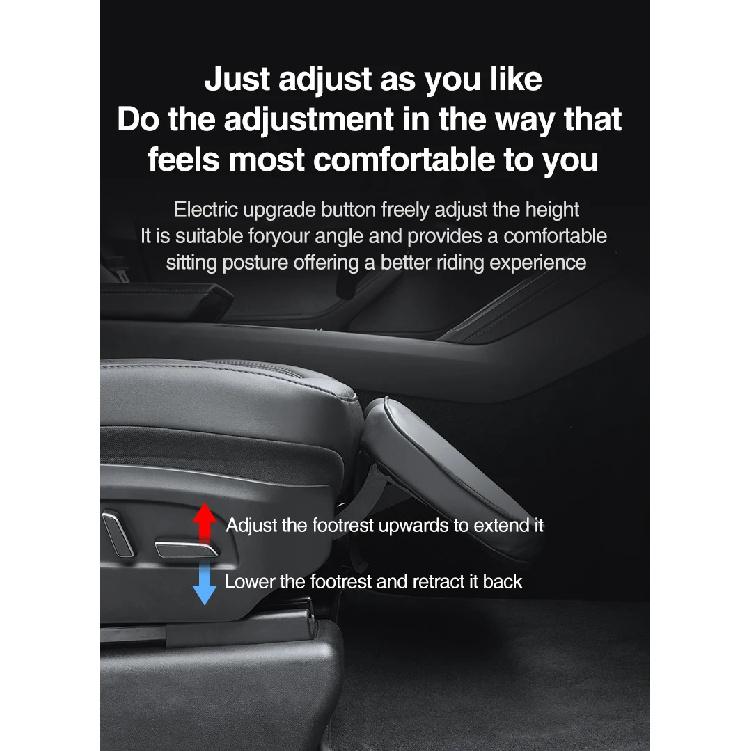For Tesla New Model Y 2021-2025 Car Leather Electric Seat Leg Support Knee Pad Free Adjustment Seat Extension Interior Accessory