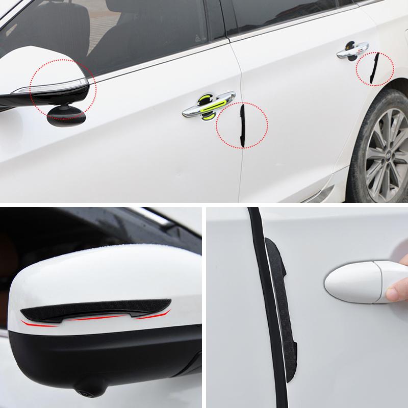 4PCS Car Door Anti-collision Protector Car Badge Bumper Strip Stickers For Mercedes Benz AMG W124 W203 W204 W210 W211 W212 W220