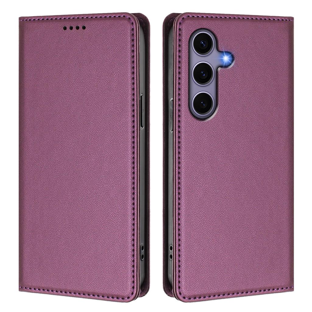 For Samsung Galaxy S24/Galaxy S25 Leather Wallet Case Magnetic Closure RFID Blocking Phone Cover