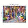 2D Flat Rainbow Streamer Backdrop for Kids Birthday Photoshoot