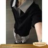 Unisex Summer Patchwork Polo Collar Shirt - Loose & Trendy Half Sleeve Design