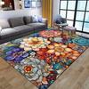 Flower Print Anti Slip Carpet Living Room Bedroom Outdoor Terrace Garden Courtyard Decoration Carpet Home Decoration Carpet