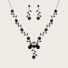 Rhinestone water drop necklace earrings jewelry set women's banquet dress matching accessories