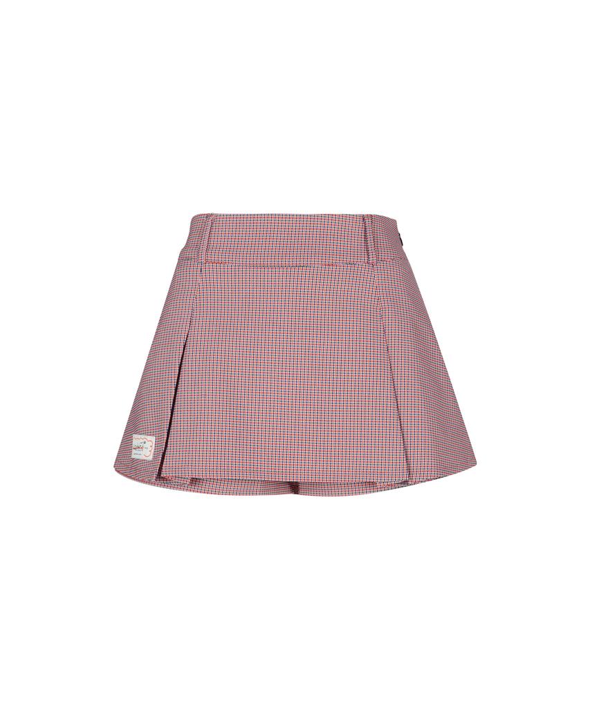 Candini Red Low-Rise Pleated Skirt
