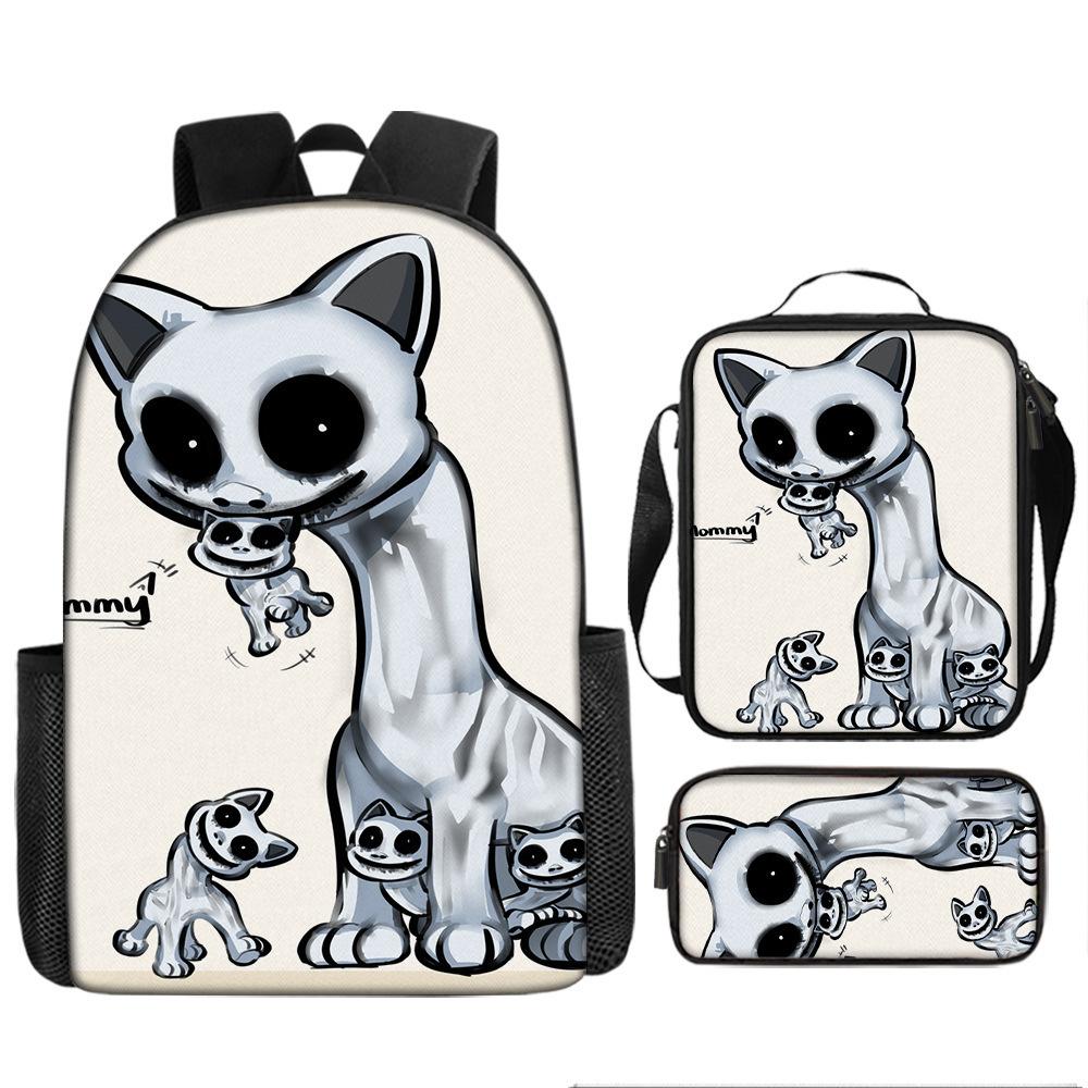 Luxury Popular Funny Novelty zoonomaly 3D Printed 3pcs/Set pupil School Bags Laptop Daypack Backpack Lunch bag Pencil Case