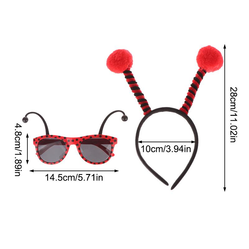 1/2Pcs Cartoon Bee Theme Headband Glasses Cosplay Costume Photo Props Forkids Birthday Party Favors Decoration