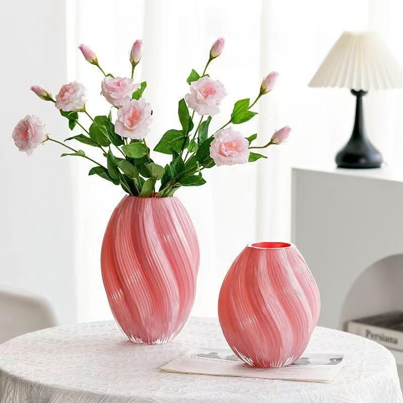 Élégant Vase en Verre Maltose pour Fleurs Fraîches Hydroponiques - Ornement de Luxe Léger Haut de Gamme pour Salon