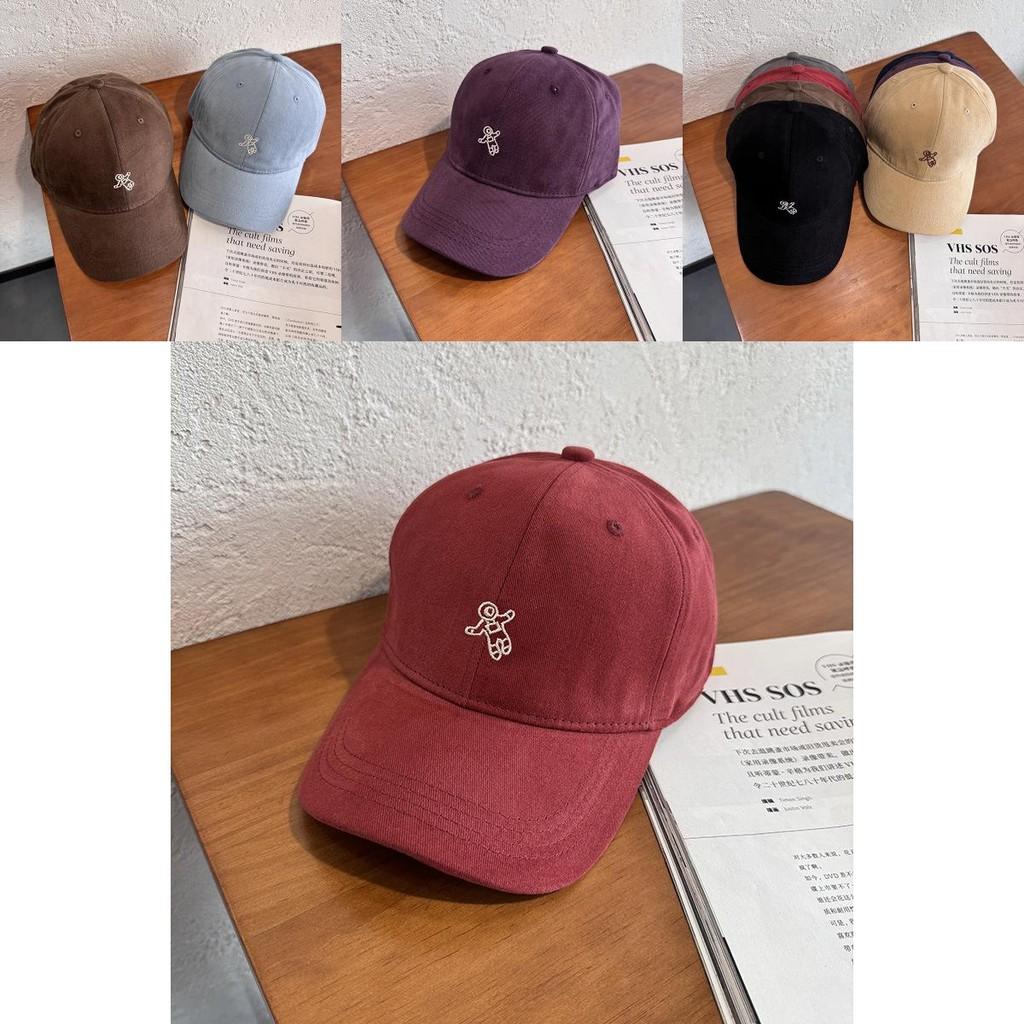 Cotton Embroidered Cartoon Baseball Cap With Sunshade For Women And Men Spring Summer