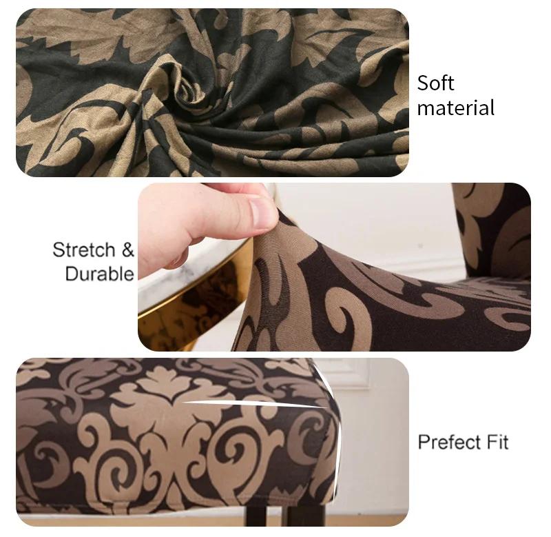 Chair Covers Set Of 6 Stretch Printed Parsons Chair Slipcovers Super Fit Spandex Removable Washable Dining Room