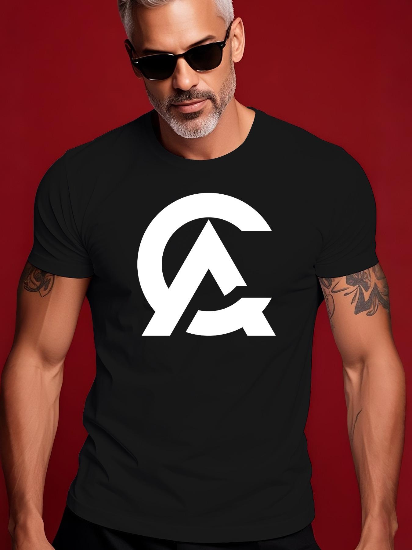 CA Logo Graphic - Lettering on T-shirt L