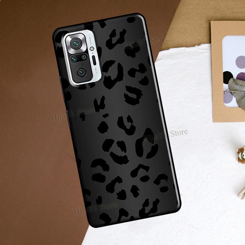 Leopard Print Black Cheetah Pattern For Xiaomi Redmi Note 10 11 Pro 10S 11S Note 7 8 9 Pro Case For Redmi 10 9 9A 9C 9T Cover