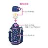 Thermos Water Bottle Vacuum Insulated 2-Way Bottle 0.8L Navy Purple Direct Drink with Cup for Children Commute to School FJJ-801WF NVPL 800