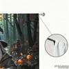 Piece Set High Definition Digital Printed Curtainshalloween Wizard Darkgreen Orange Pumpkin Theme Style Curtainhome Decorat Curtain Polyester