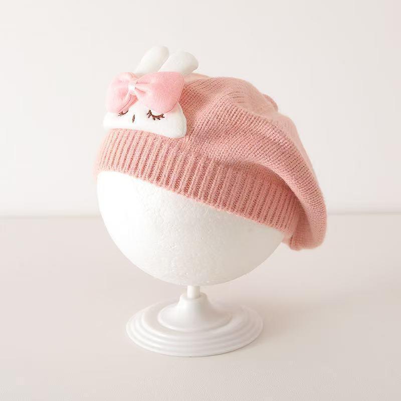 Baby Hat Autumn and Winter Wool Knitted Hat Baby Beret Cute Super Cute Boys and Girls Painter Hat Tide