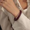 Retro Ink And Wash Burgundy Translucent Bracelet, Light Luxury And High-End Sense Of Literature And Art, Cool Temperament Jewelry Women