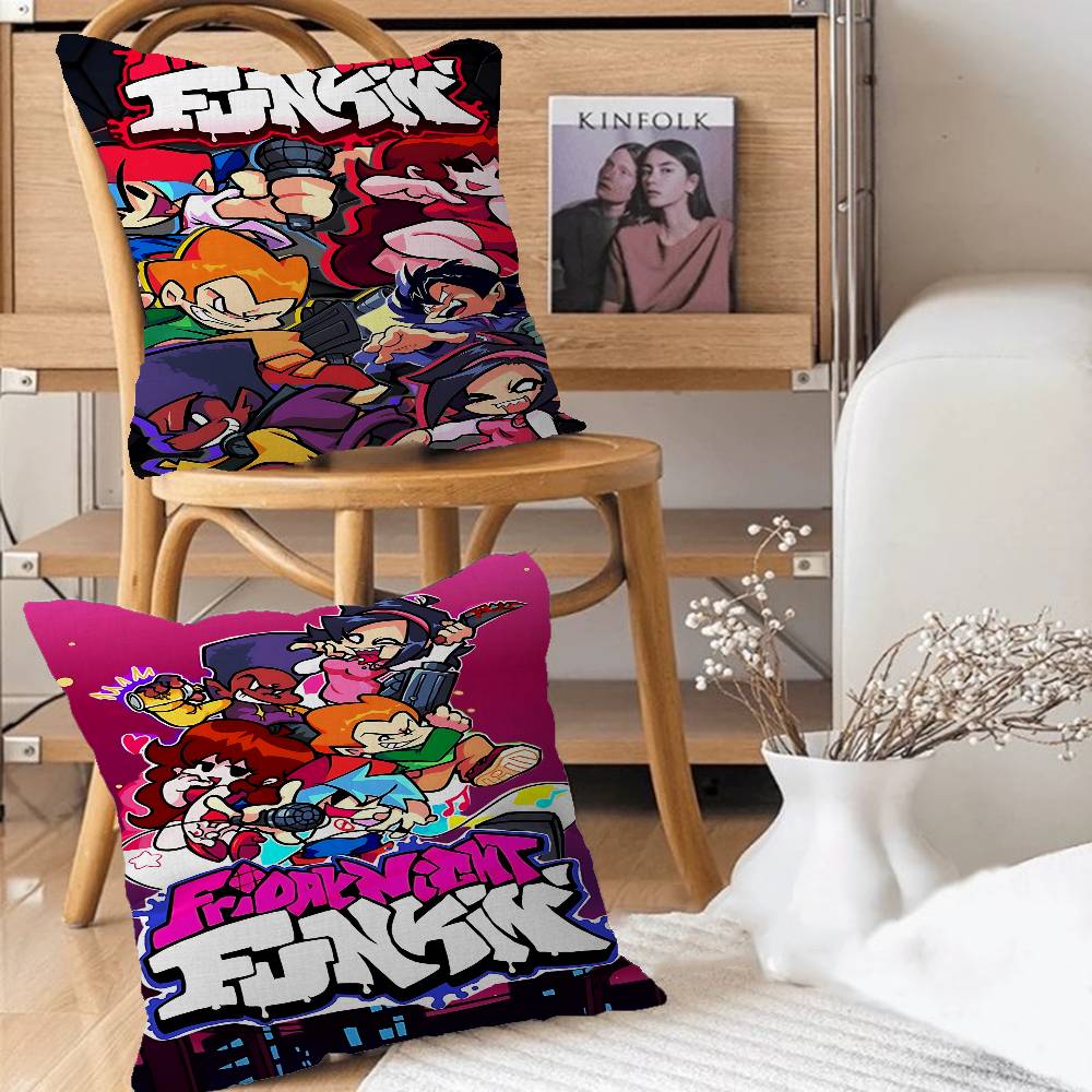 Games Friday Night Funkin Cushion Cover Polyester Sofa Cushions Decorative Throw Pillows Home Decoration Pillowcover