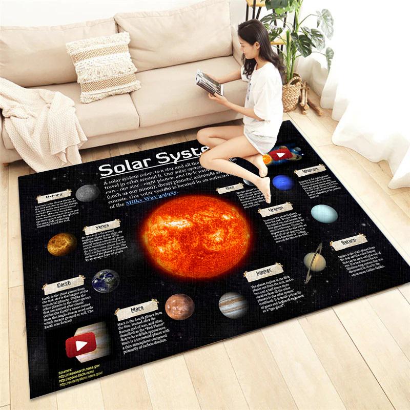 Cosmic Planet HD Printed Carpet Living Room Home Decor Sofa Table Rug Anti Slip Chair Cushion Lounge Mat Picnic Camping  Ar