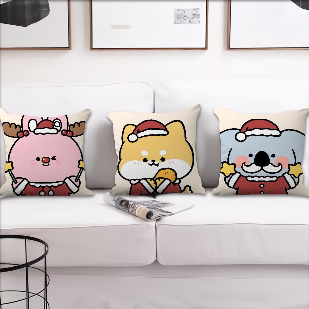 Cartoon Christmas Animals Cute cushion cover Pillow Cover Decoration Room Home Sofa living Office Car Nordic Simplicity