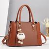 Pu Multilayer Handbag With Contrast Splicing For Daily Casual Use