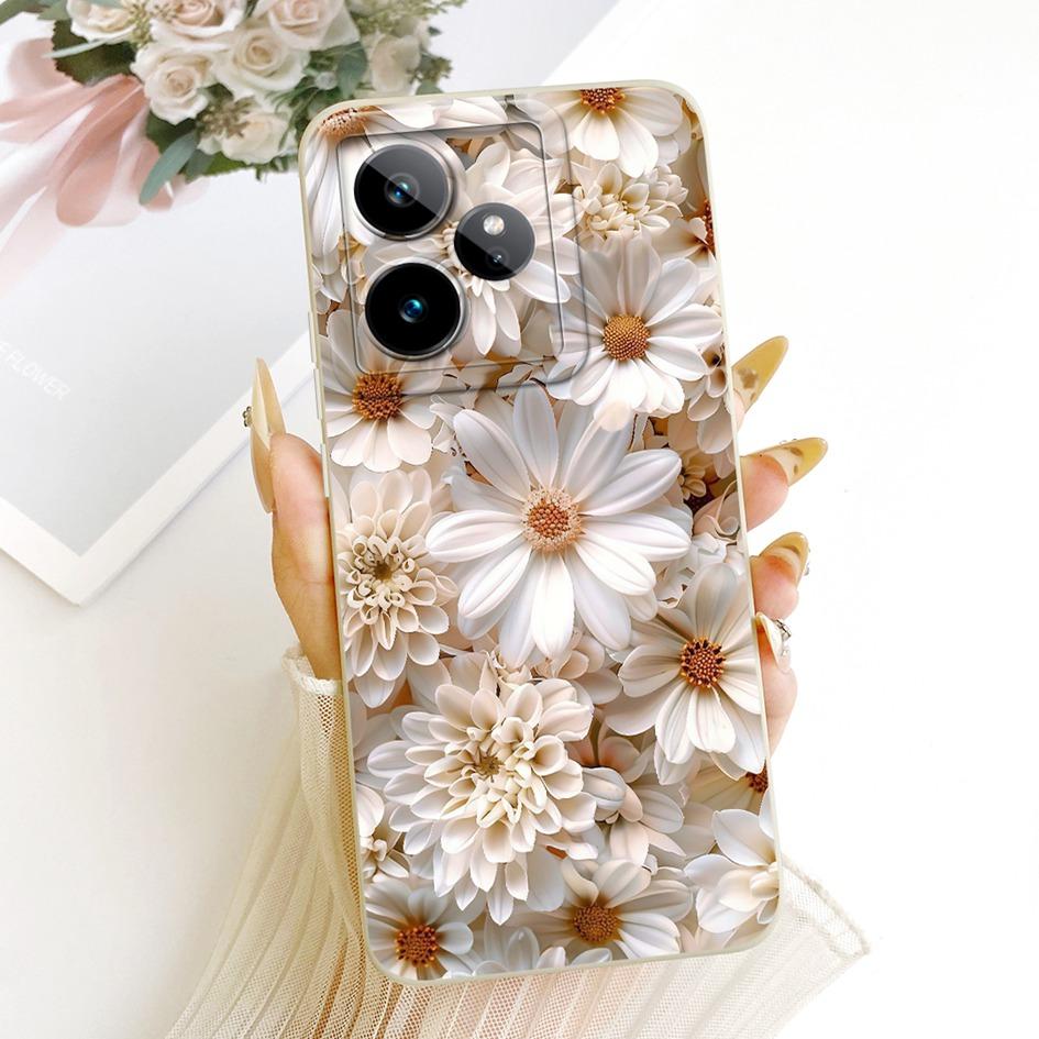 Für Realme GT 7 Hülle RMX5061 Kreatives Cartoon-Katzen-Süßigkeiten-Bemaltes Cover Weicher Silikon-Stoßfänger Für Realme GT7 Pro 7T RealmeGT7 Funda