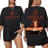 Singer Karol G Tropicoqueta Tour Album T Shirt Unisex Womens Fashion Trend Harajuku T Shirts Summer Tops Cotton Tshirt Streetwear