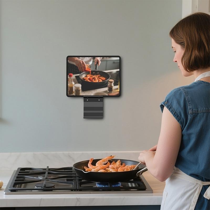 Metall-Handy-Wandhalterung Halter Platzsparendes Design Breite Kompatibilität für Geräte bis 22 mm für Küche Badezimmer Büro