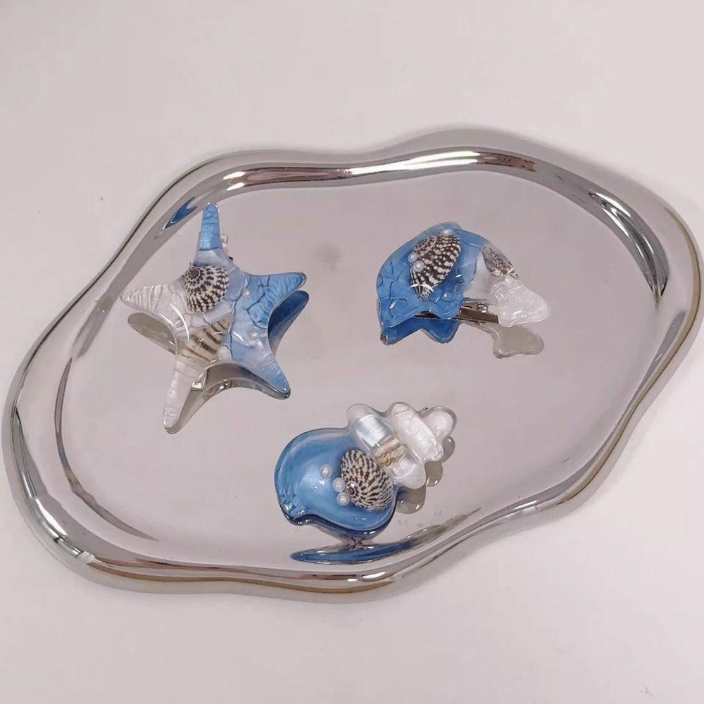 

Starfish Ocean Conch Hair Clip Dolphin Shell Hairpin Creative Star Duckbill Clip Party