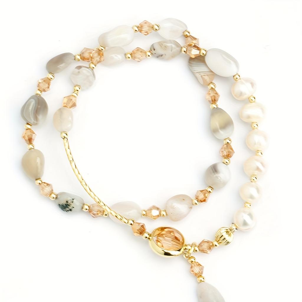 An Elegant Bohemian-Style Bracelet, Paired with a Synthetic December Birthstone for Women - a Trendy