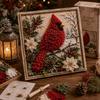 3D Christmas Snowman Fabric Poke Art DIY Kit Handmade DIY Fabric Poke Art Kit For Adults Beginner Friendly Vintage Xmas DIY Kit