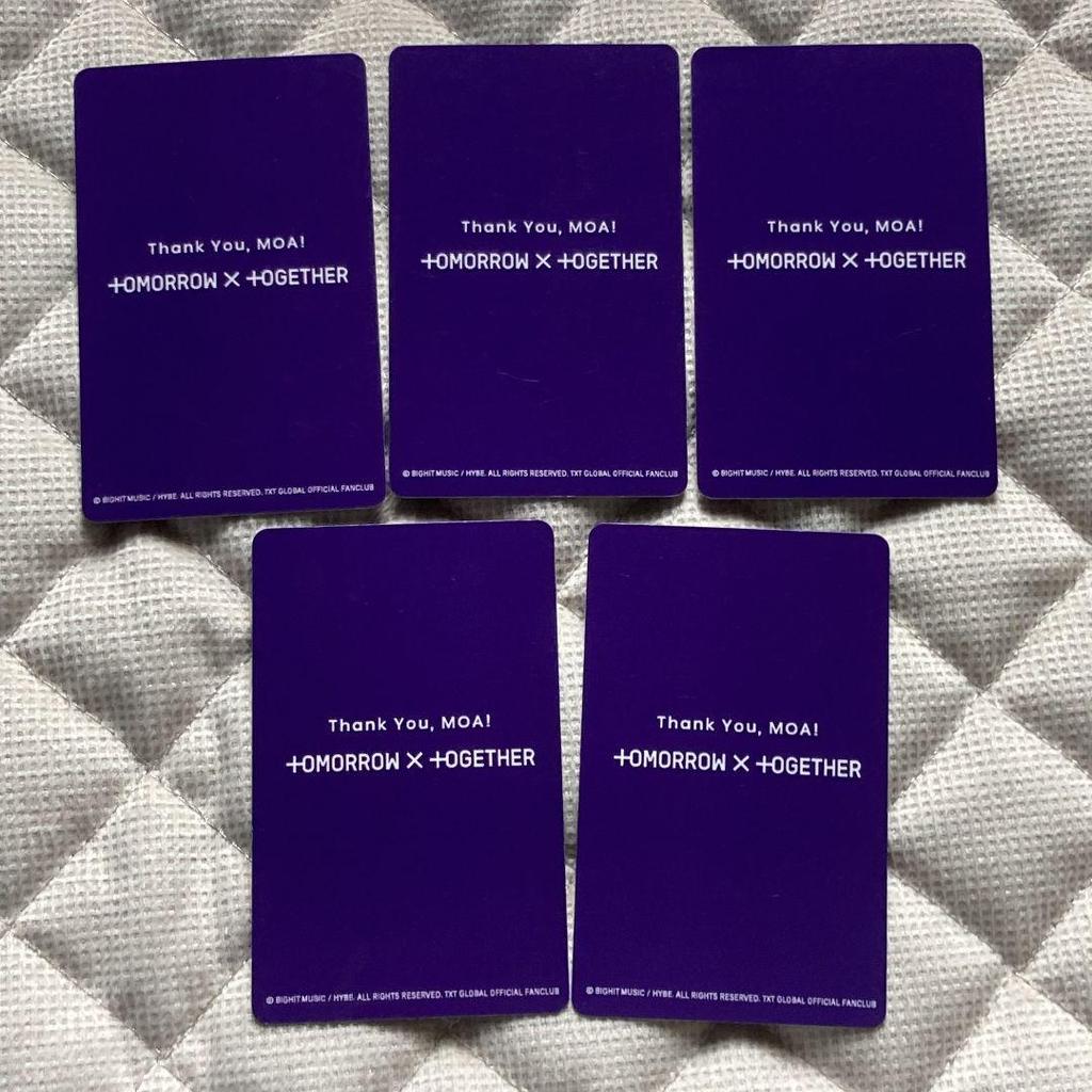 [USED] TXT 2024 MOA Survey Membership Trading Cards (5 Cards)