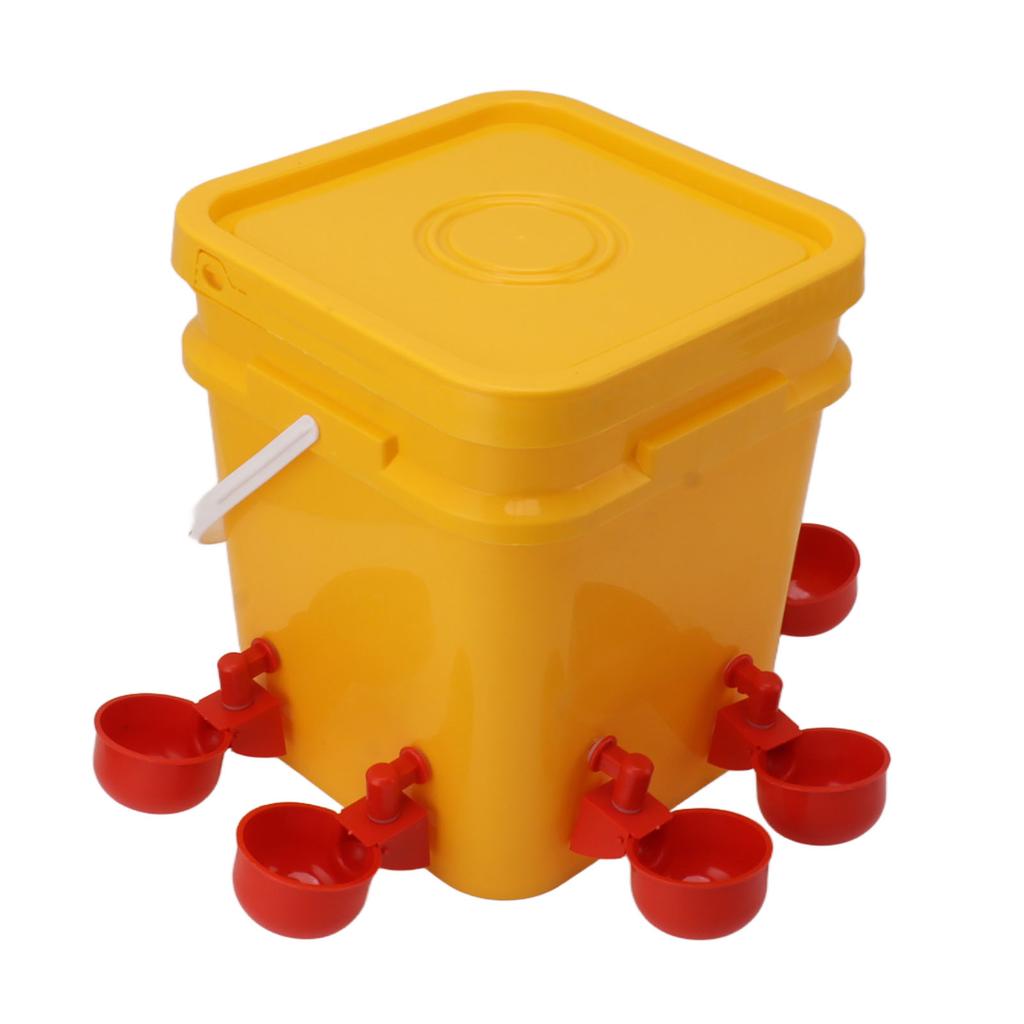 Automatic Chicken Waterer Cup with 12L Handheld Barrel Poultry Drinking Equipemnt for Goose Duck