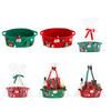 Christmas Gift Basket Braided Rope Basket with Handles Large Capacity Toy Organizer Cute Xmas Basket for Festive Gifts Home Storage