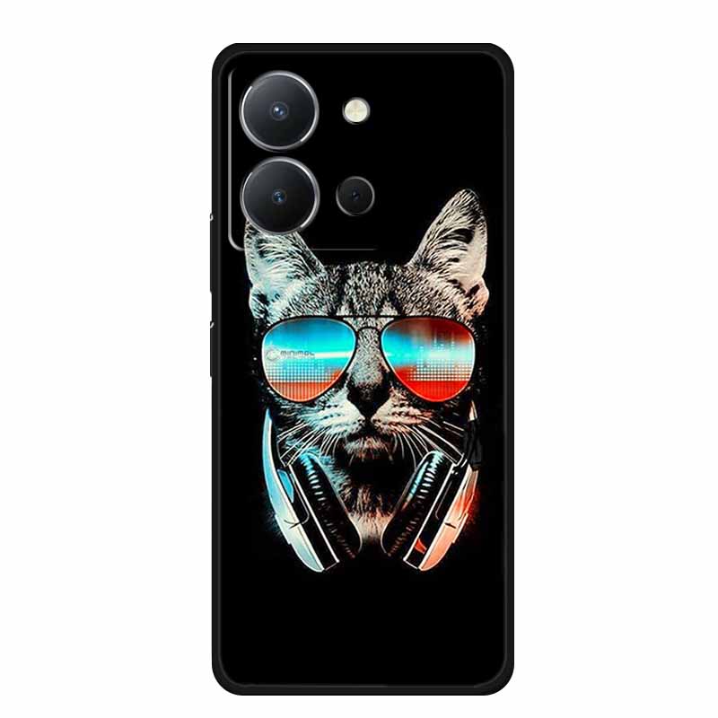 For Vivo Y36 4G Case Animals TPU Soft Cover Silicone Phone Cases For VivoY36 4G Russian Version Shockproof Protector Wolf Coque