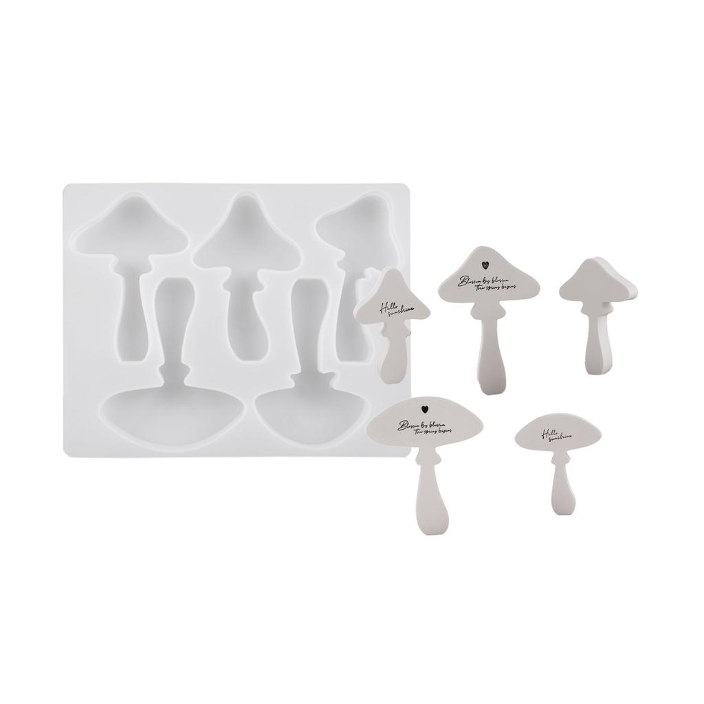 Innovative Mushroom Silicone Display Ornament Mold Set for DIY Crafts and Home Decor with Easy Release Design