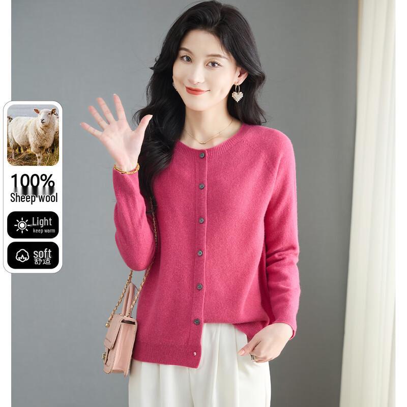 

Snowflying Women s 100% Merino Wool Cardigan Sweater XL