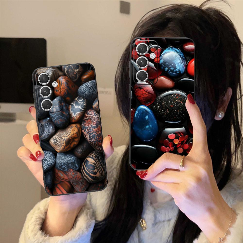 Aesthetic Stones Mobile Phone Case for Samsung Galaxy S26 S25 S24 S23 S22 S21 S20 Note20 Plus FE Ultra Colorful Cover Cellphones
