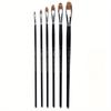 6 ausgewählte Pinsel, Wolfshaar, flacher Kopf, für Ölgemälde, Kunst, Keramik, Zeichenbedarf, Acryl, Spezialpinsel für Erwachsene