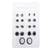 9pairs/set Concise Delicate Diamond Earrings Set
