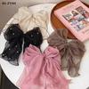 Fashion Ribbon Pearl Bow Hair Clips For Women Elegant Chiffon Bowknot Ponytail Clip Pin Bows Barrette Sweet Headwear Accessories